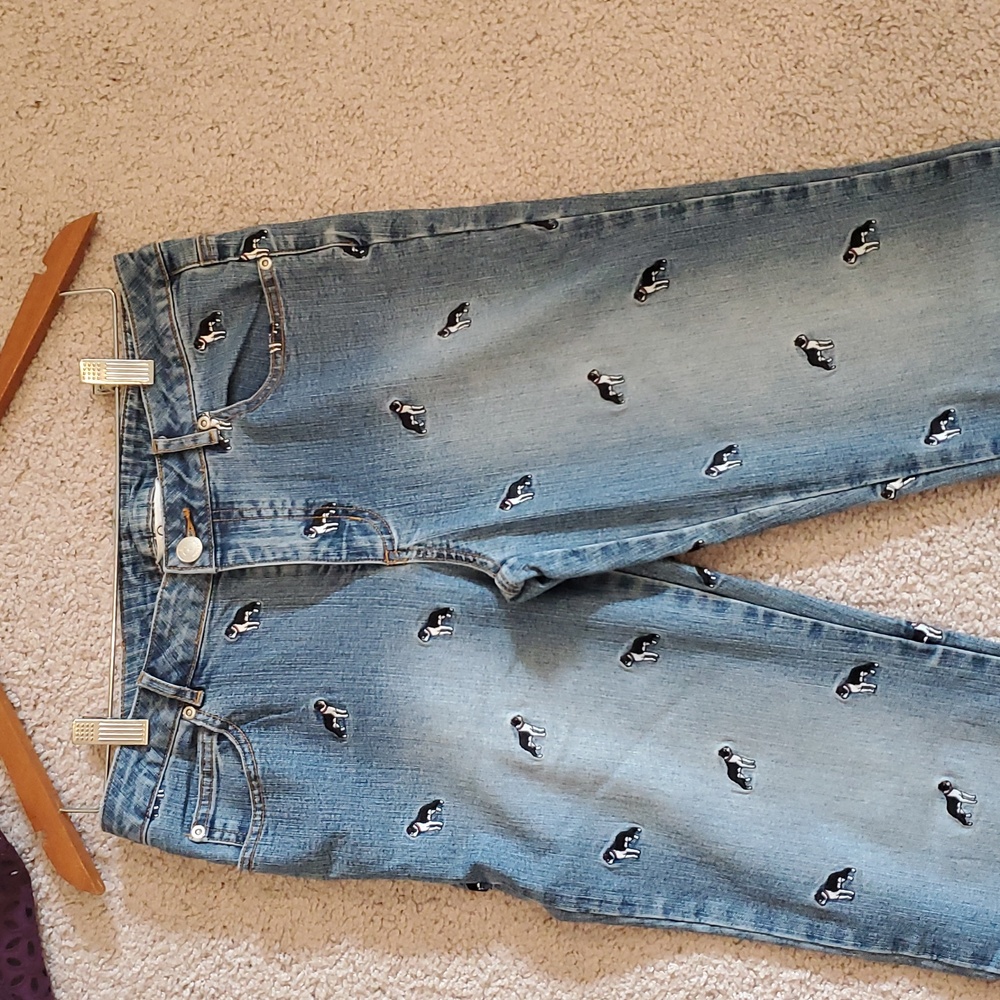 Lilly Pulitzer Blue Jeans Denim with Dog Embrodery
